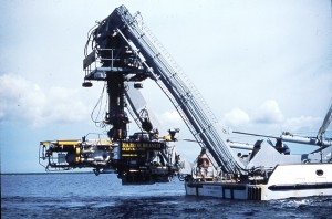 To research bioluminescence for my book In The Deep Sea, I spent four days diving to 3,000 feet deep in this deep sea submersible off the coast of the Bahama Islands.